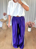 PANTALON SATINÉ JOGGER VIOLET