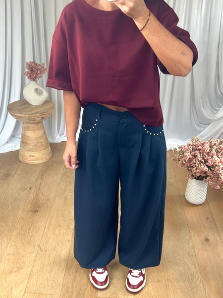 PANTALON RAPHAEL MARINE