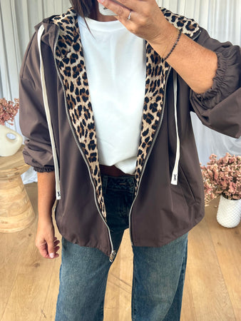 BlOUSON CAPUCHE LÉOPARD