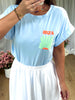 T-SHIRT IBIZA BLEU