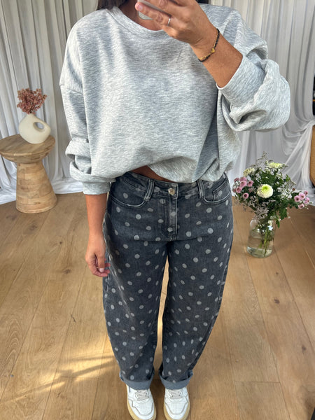 TOP BASILE MANCHES GRIS