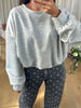 TOP BASILE MANCHES GRIS