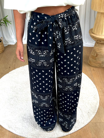 PANTALON BANDANA NOIR