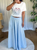 JUPE VICHY BLEU