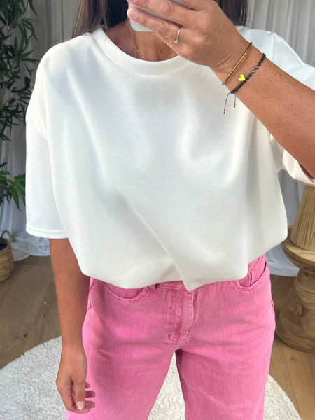 TOP BASILE BLANC