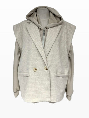 VESTE/SWEAT CAPUCHE TWEED