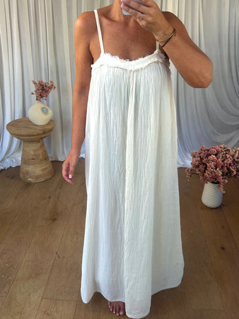 ROBE BÉA VOILE DE COTON ÉCRU