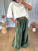 PANTALON SATINÉ JOGGER KAKI