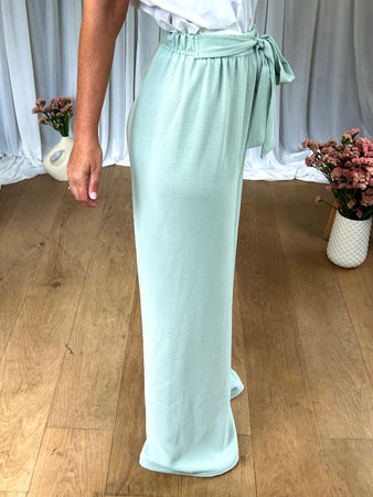 PANTALON STONE VERT D'EAU