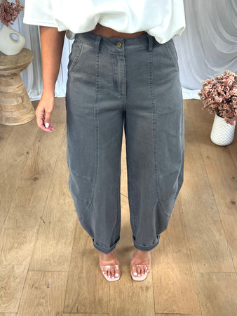 JEANS BALLON GRIS