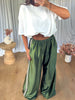 PANTALON SATINÉ JOGGER KAKI