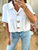 CHEMISE BOUTONS BIJOUX BLANC