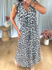ROBE GAZE NOEUD LEOPARD