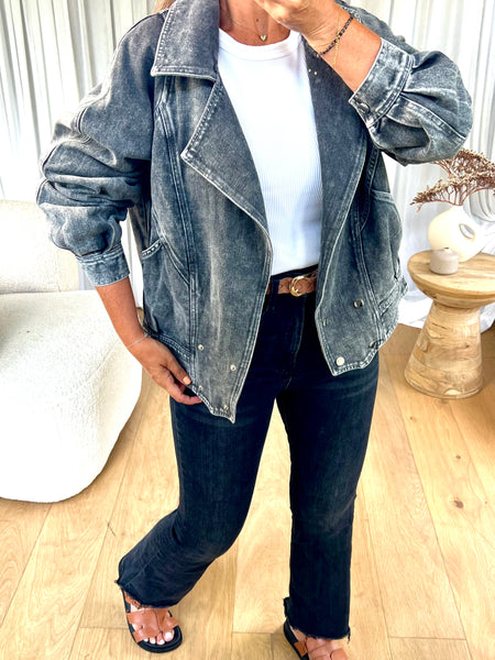VESTE DENIM GRUSS GRIS