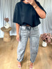 JEANS BARELL GRIS DÉLAVÉ