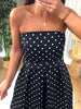ROBE BUSTIER POIS NOIR
