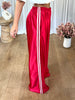 PANTALON SATINÉ JOGGER ROUGE