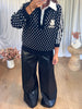 PULL POIS COL CHEMISE