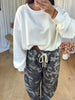 TOP BASILE MANCHES BLANC