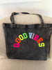 SAC CABAS DENIM GOOD VIBES