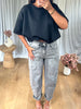 JEANS BARELL GRIS DÉLAVÉ