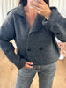 GILET COL MONtANT GRIS