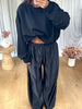 TOP BASILE MANCHES  NOIR