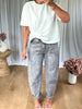 JEANS BARELL GRIS DÉLAVÉ