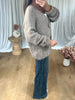 GILET GROS BOUTONS TAUPE