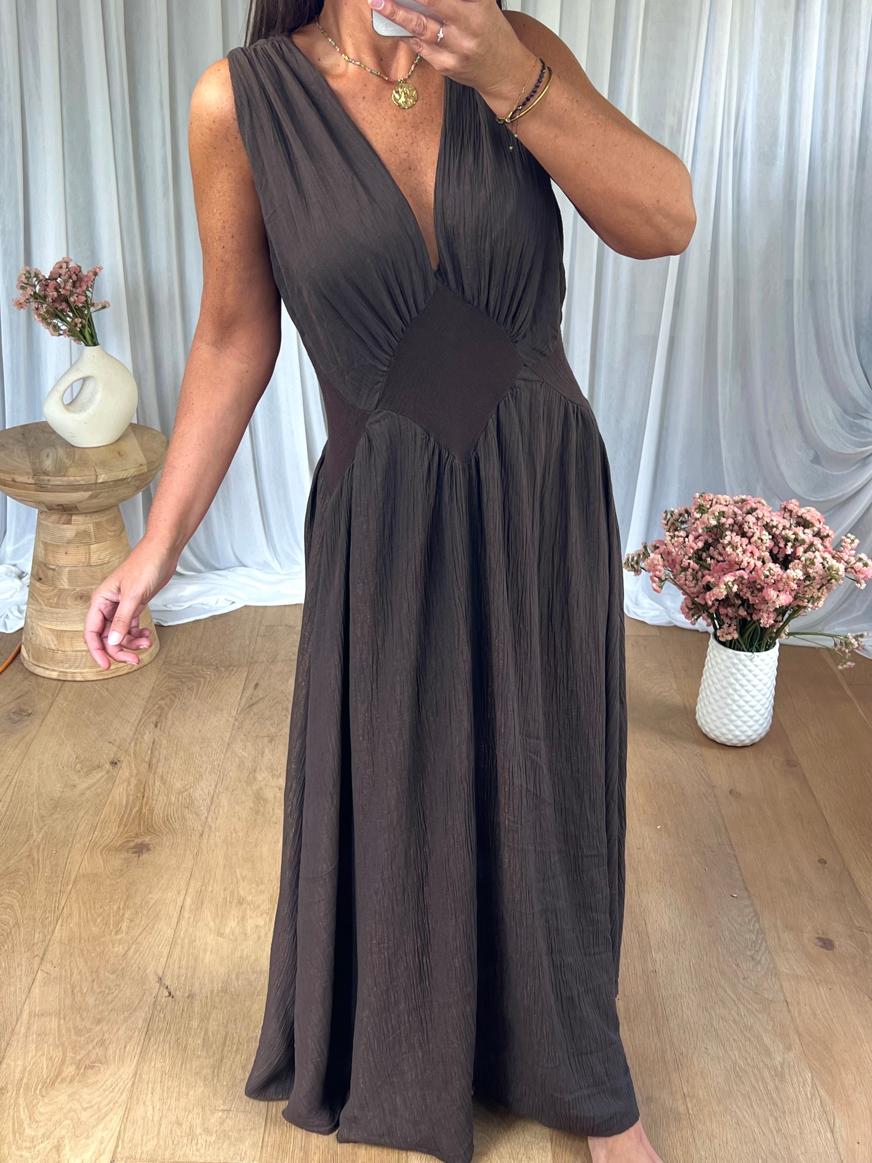 ROBE SOLANGE CHOCO