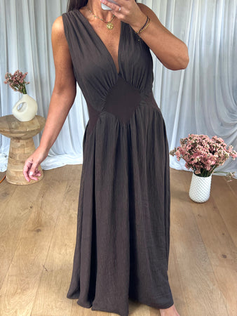 ROBE SOLANGE CHOCO