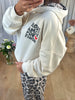 SWEAT CAPUCHE LÉOPARD ÉCRU