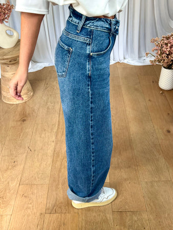JEANS BALLON TAILLE REVERS