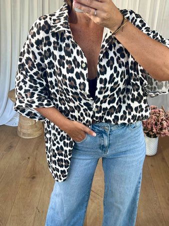 CHEMISE GAZE LÉOPARD