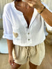 BLOUSE GAZE COEURS BEIGE