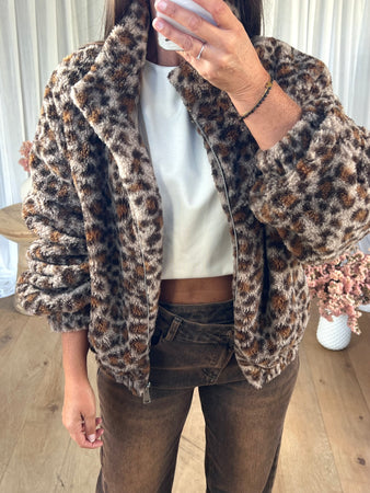 BLOUSON MOUMOUTE LEOPARD