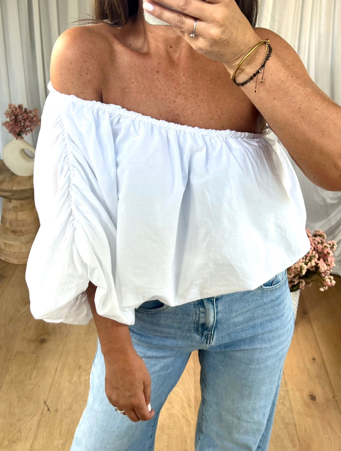 TOP ASYMÉTRIQUE BLANC