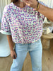 T-SHIRT LÉOPARD BLEU