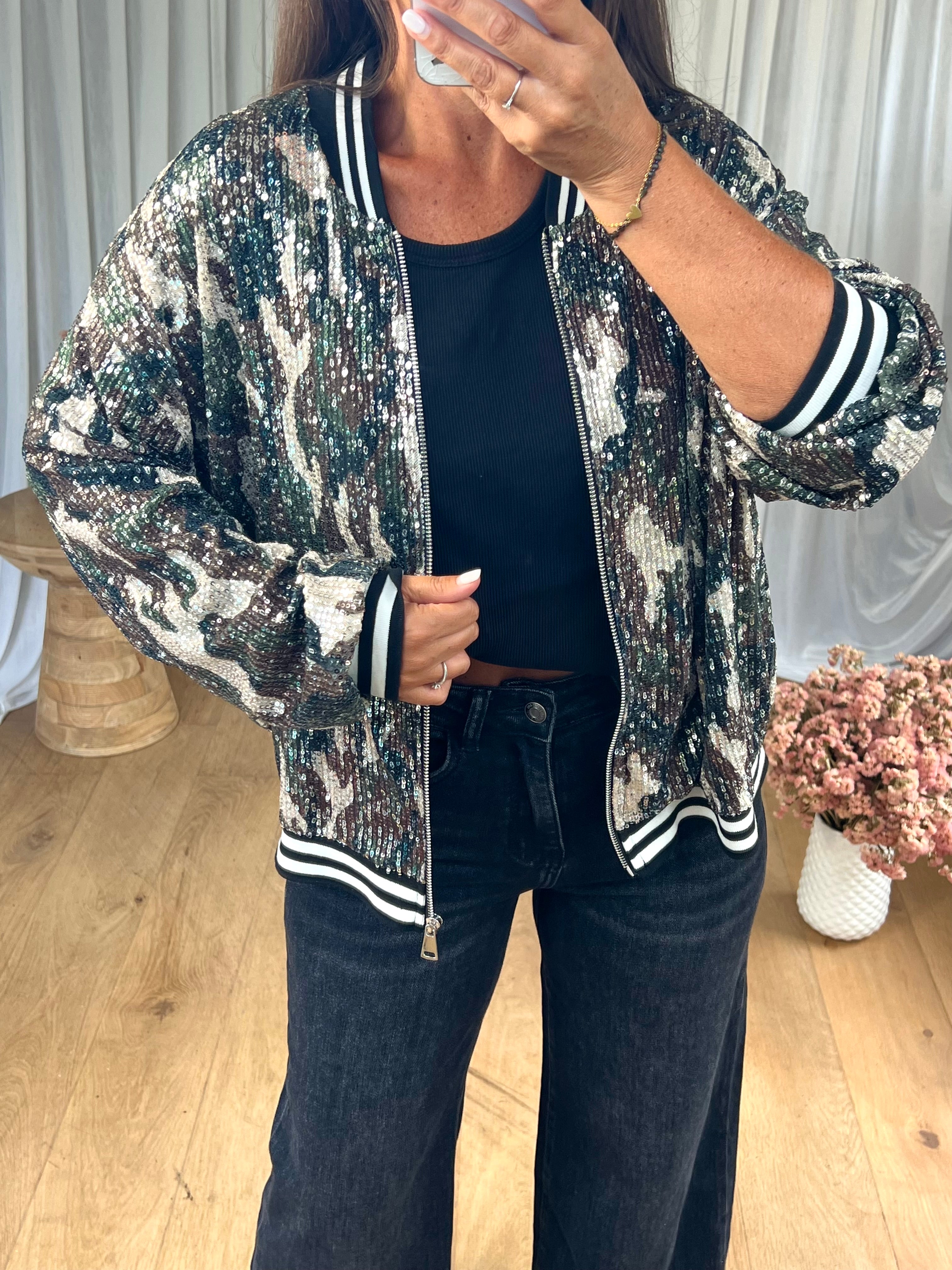 VESTE SEQUINS CAMOUFLAGE