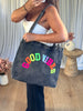 SAC CABAS DENIM GOOD VIBES
