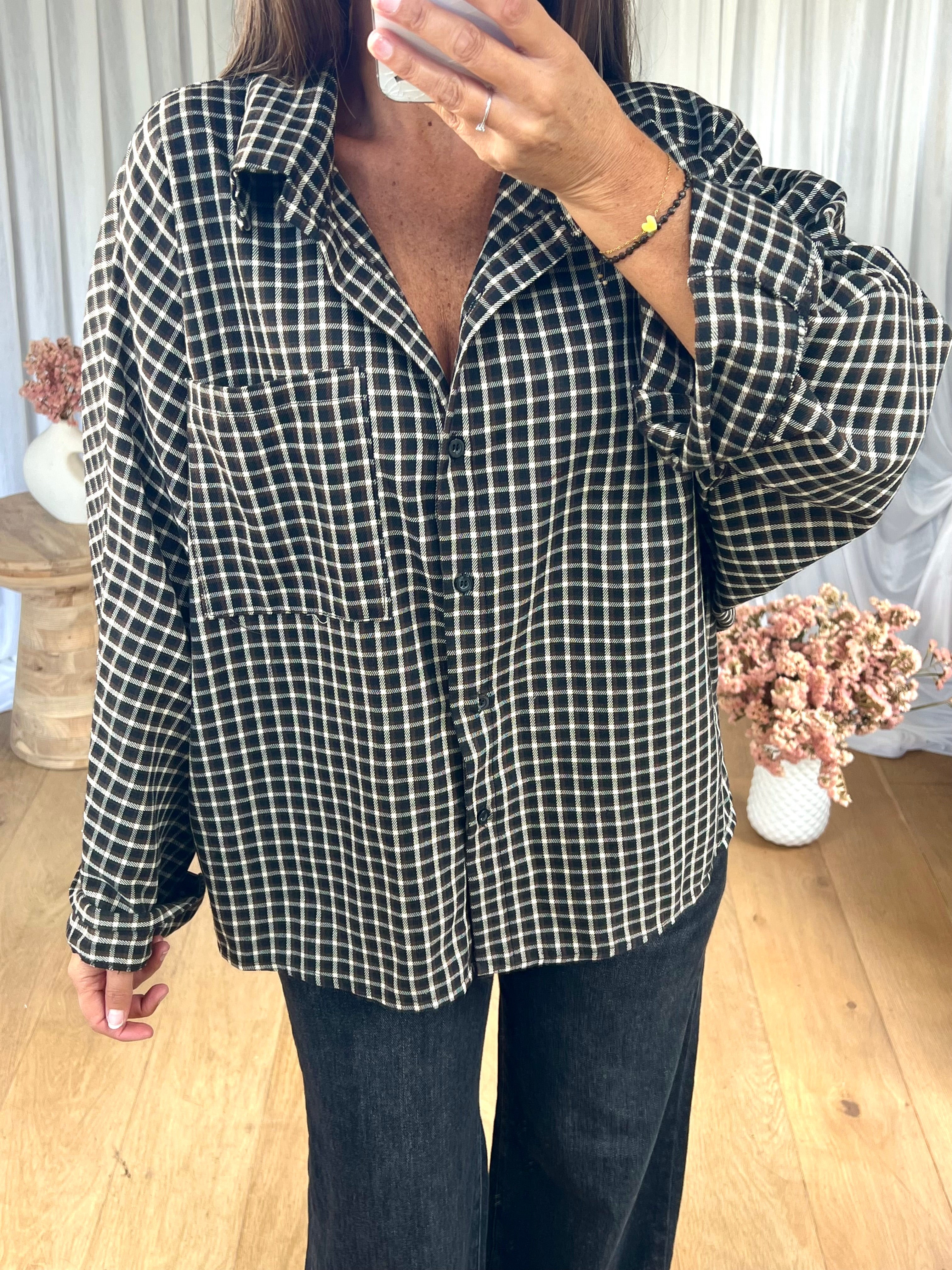 CHEMISE À CARREAUX CHOCO