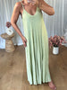 ROBE PLISSÉÉ LUREX ANIS