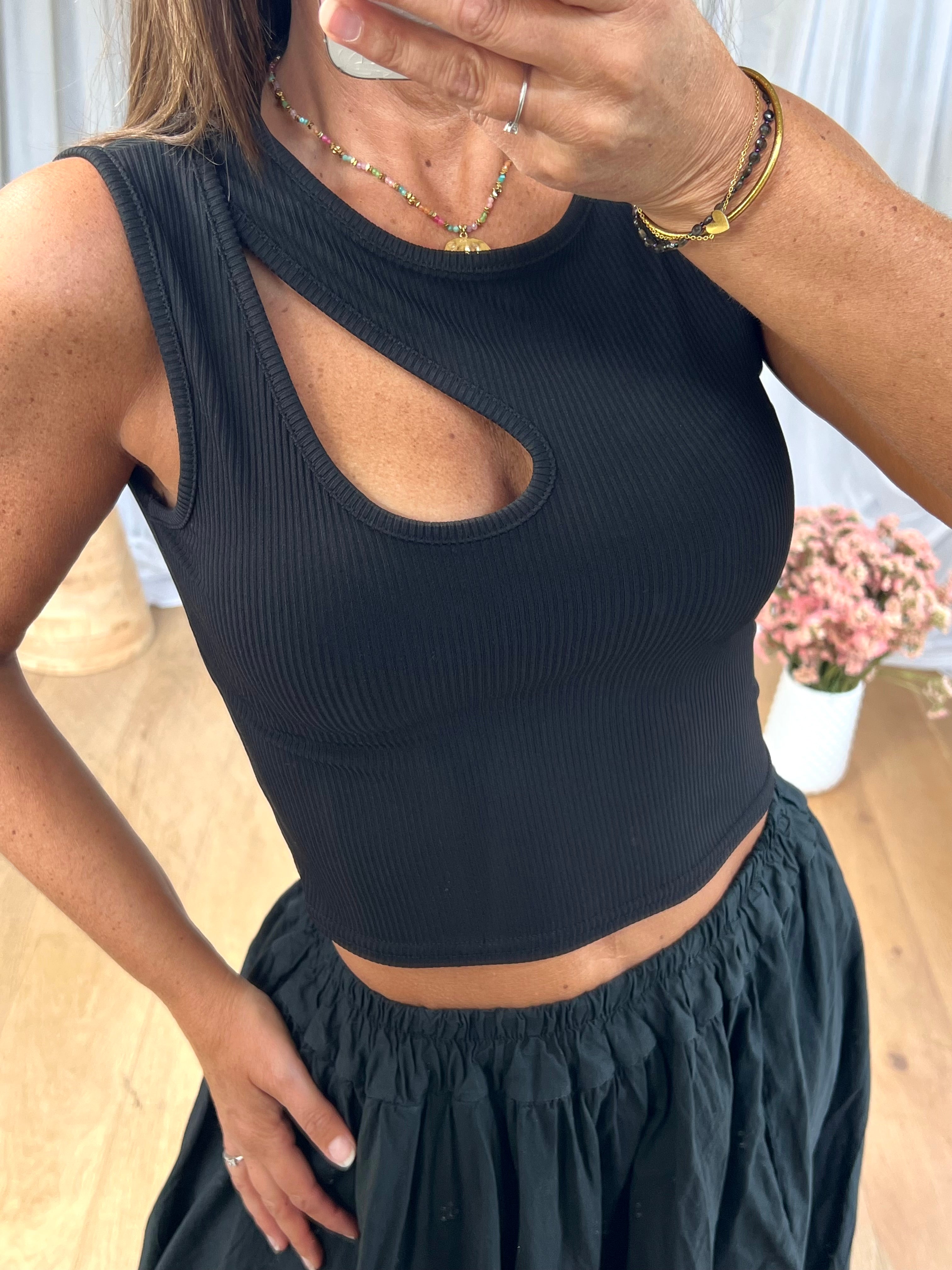 TOP GOUTTE NOIR