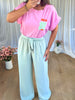 PANTALON STONE VERT D'EAU