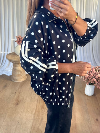 VESTE ZIPPÉE POIS