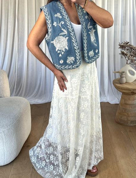 GILET BOLÉRO DENIM