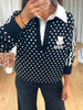 PULL POIS COL CHEMISE