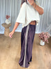 PANTALON SATINÉ JOGGER CHOCO