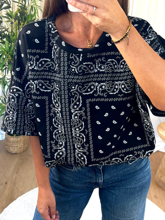 SWEAT LÉGER BANDANA NOIR