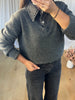 PULL COL CHEMISE EN JEANS